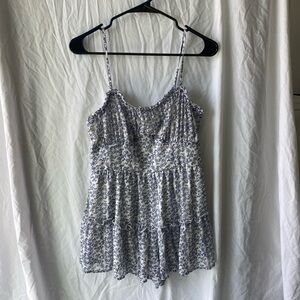 White & blue flower romper, Altar’d State, Medium